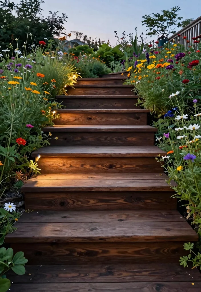 16 Patio Steps Ideas That Elevate Your Outdoor Design 1 16 Patio Steps Ideas That Elevate Your Outdoor Design - 1. Reclaimed Wood Steps 1