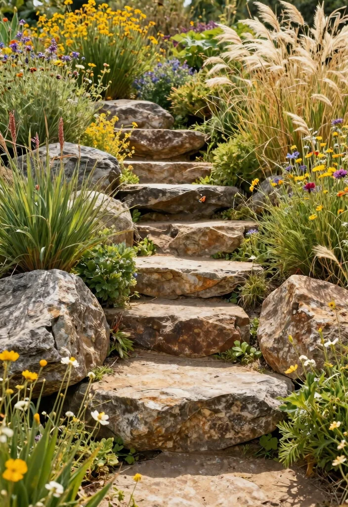16 Patio Steps Ideas That Elevate Your Outdoor Design 24 16 Patio Steps Ideas That Elevate Your Outdoor Design - 4. Natural Boulders 1