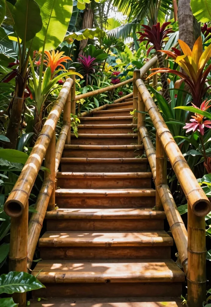 16 Patio Steps Ideas That Elevate Your Outdoor Design 39 16 Patio Steps Ideas That Elevate Your Outdoor Design - 9. Bamboo Steps 1