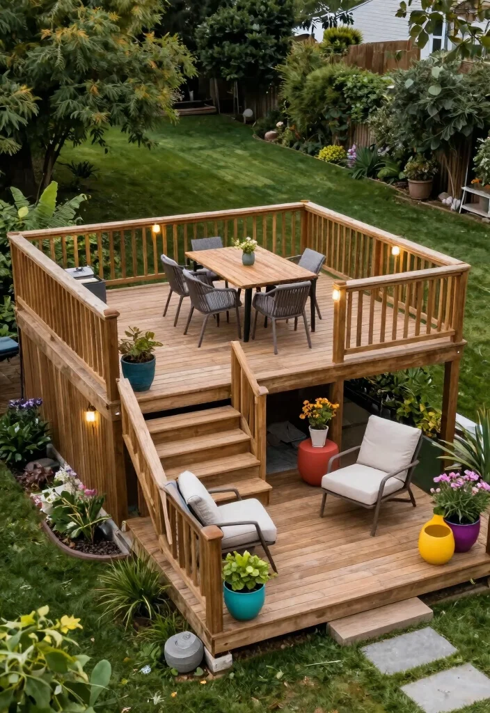 16 Sloping Backyard Ideas That Turn Hills Into Highlights 28 16 Sloping Backyard Ideas That Turn Hills Into Highlights - 8. Multi-Level Decks 1