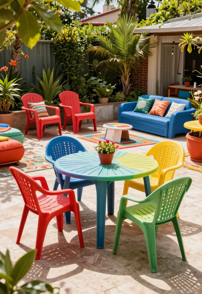 16 Terrace Furniture Ideas for a Chic Outdoor Lounge - 5. Recycled Plastic Furniture 1