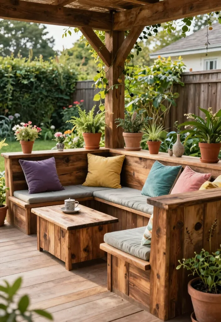 16 Terrace Furniture Ideas for a Chic Outdoor Lounge - 9. Custom Built-In Seating 1