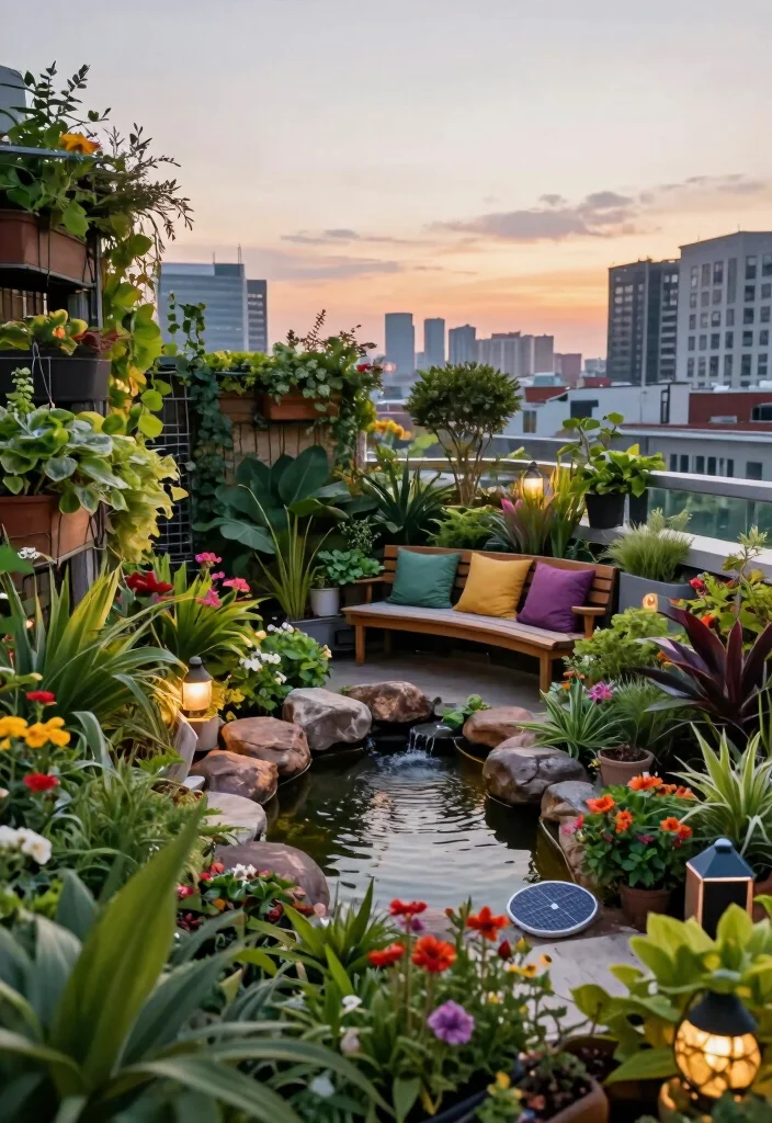 17 Big Terrace Ideas That Make a Statement 1 17 Big Terrace Ideas That Make a Statement - 1. Lush Rooftop Garden 1