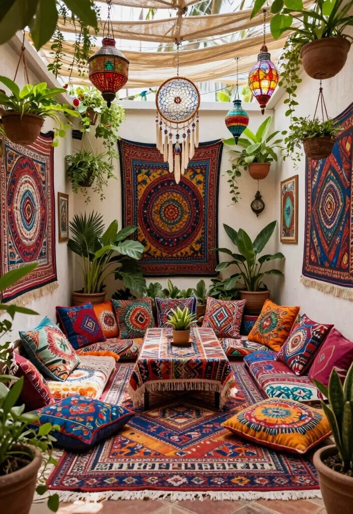 17 Big Terrace Ideas That Make a Statement 13 17 Big Terrace Ideas That Make a Statement - 3. Bohemian Chic Retreat 1