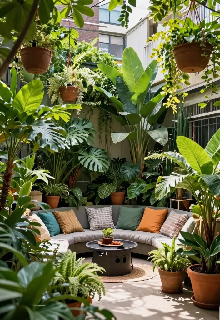 17 Big Terrace Ideas That Make a Statement 15 17 Big Terrace Ideas That Make a Statement - 5. Urban Jungle Haven 1