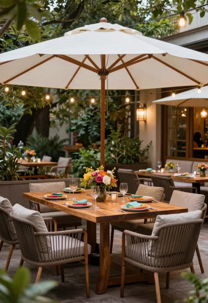 17 Big Terrace Ideas That Make a Statement 16 17 Big Terrace Ideas That Make a Statement - 6. Stylish Outdoor Dining Area 1