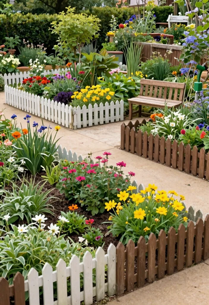 17 Fence Landscaping Ideas That Soften & Style Your Yard 55 17 Fence Landscaping Ideas That Soften & Style Your Yard - 15. Garden Borders with Fences 1