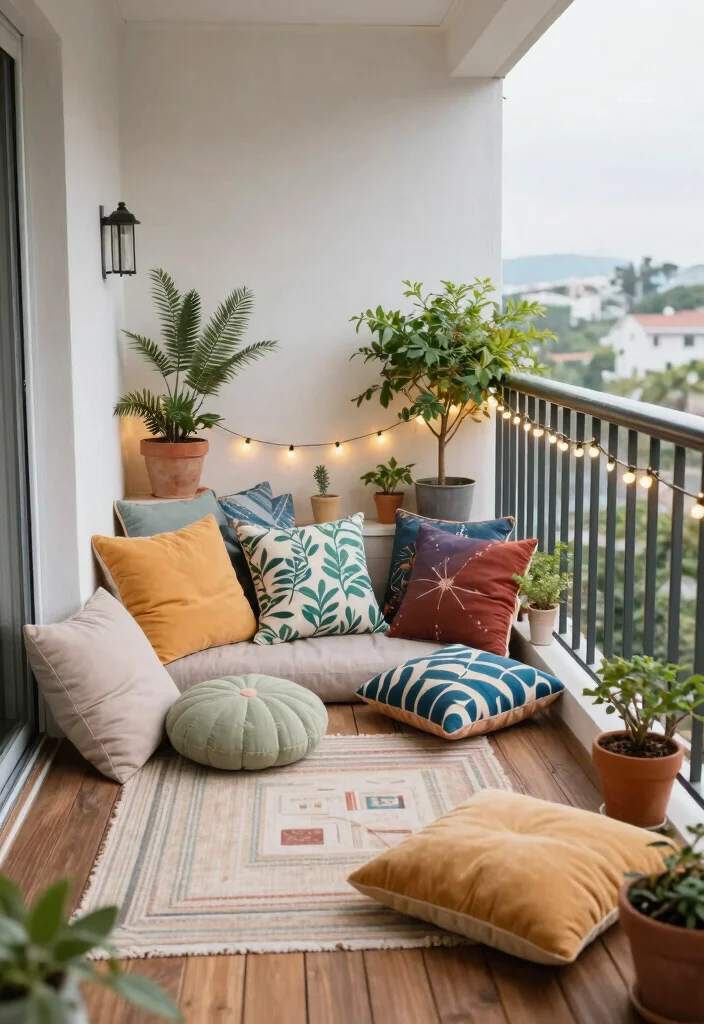 17 Ideas for Small Balcony Spaces That Feel Bigger 27 17 Ideas for Small Balcony Spaces That Feel Bigger - 7. Outdoor Cushions 1