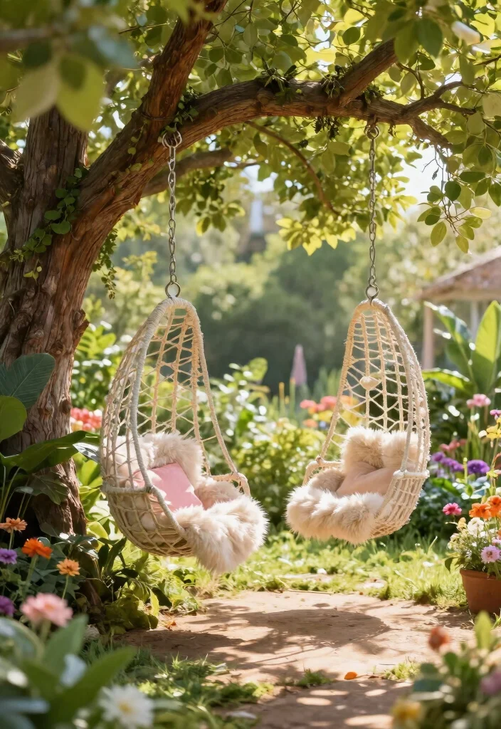 17 Outdoor Seating Ideas for Stylish Relaxing Spaces 44 17 Outdoor Seating Ideas for Stylish Relaxing Spaces - 14. Hanging Chair Nooks 1