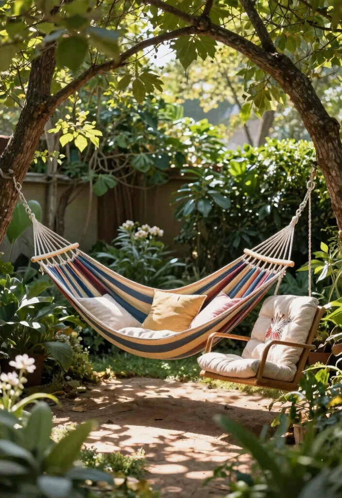 17 Outdoor Seating Ideas for Stylish Relaxing Spaces 26 17 Outdoor Seating Ideas for Stylish Relaxing Spaces - 6. Hammock or Swing Seating 1
