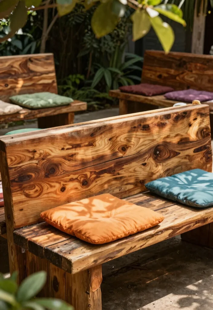 17 Outdoor Seating Ideas for Stylish Relaxing Spaces 27 17 Outdoor Seating Ideas for Stylish Relaxing Spaces - 7. Reclaimed Wood Seating 1
