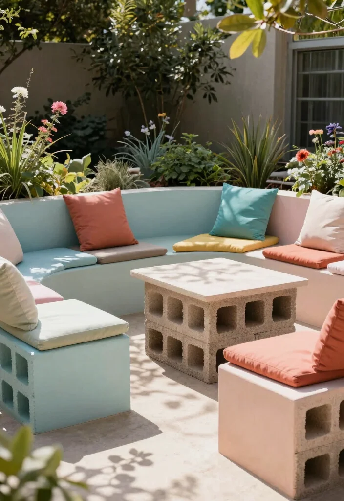 17 Outdoor Seating Ideas for Stylish Relaxing Spaces 28 17 Outdoor Seating Ideas for Stylish Relaxing Spaces - 8. Cinder Block Seating 1