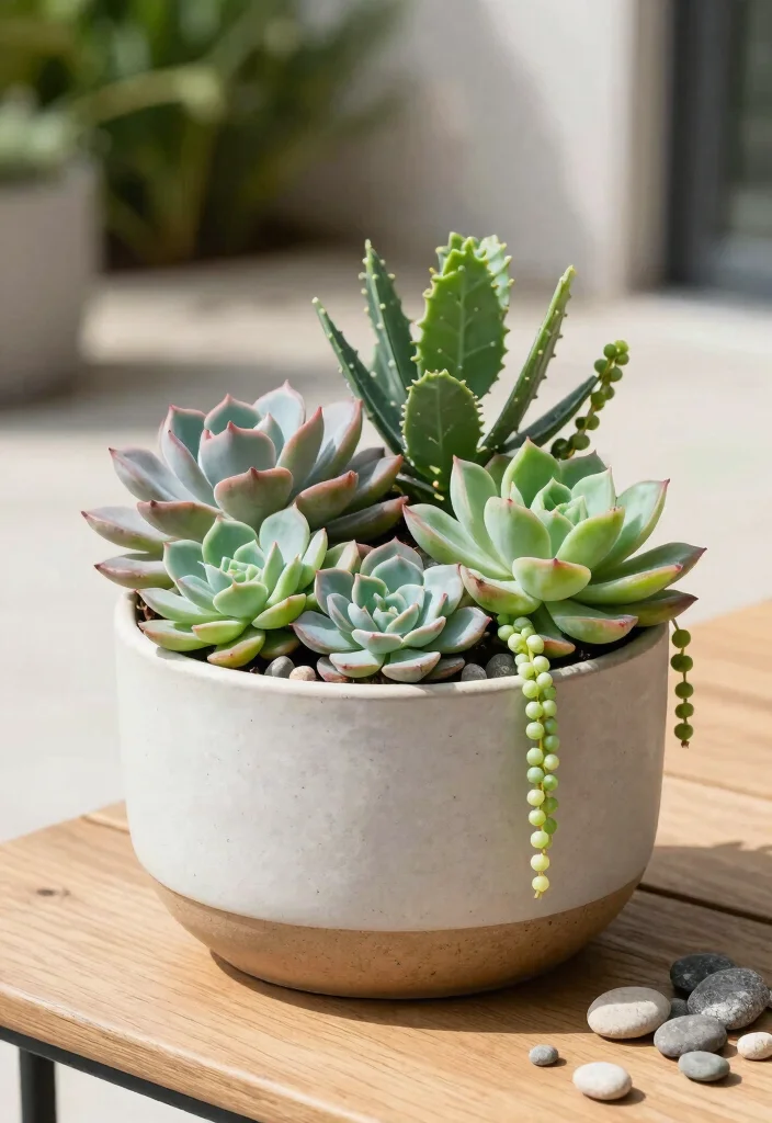 18 Container Flower Garden Ideas That Bloom Beautifully - 6. Succulent Sensations 1