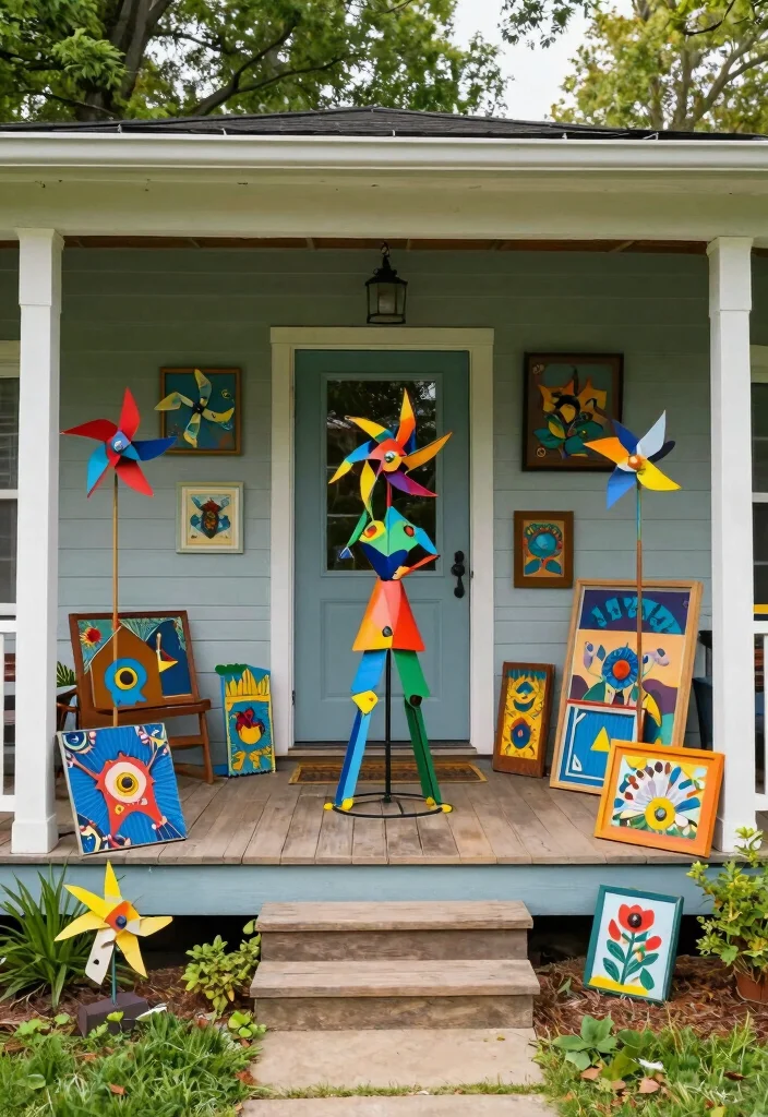 18 Cozy Front Porch 2026 Trending Ideas That Feel Warm & Welcoming 43 18 Cozy Front Porch 2026 Trending Ideas That Feel Warm & Welcoming - 13. Outdoor Art Installations 1