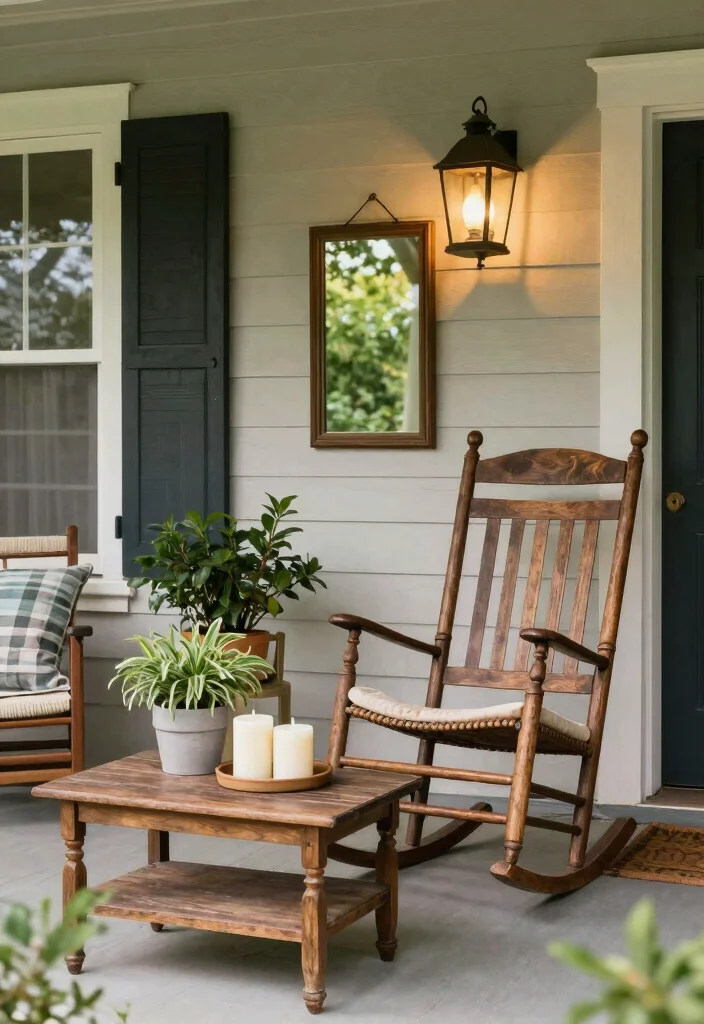 18 Cozy Front Porch 2026 Trending Ideas That Feel Warm & Welcoming 16 18 Cozy Front Porch 2026 Trending Ideas That Feel Warm & Welcoming - 6. Vintage Charm Meets Modern Eco 1