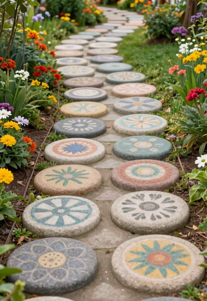 18 Front Walkway 2026 Trending Ideas That Instantly Elevate Your Entrance 55 18 Front Walkway 2026 Trending Ideas That Instantly Elevate Your Entrance - 15. Artistic Stepping Stones 1