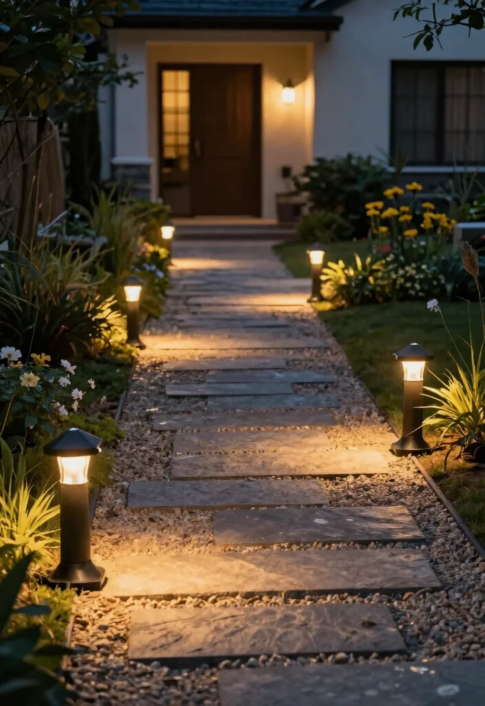 18 Front Walkway 2026 Trending Ideas That Instantly Elevate Your Entrance 23 18 Front Walkway 2026 Trending Ideas That Instantly Elevate Your Entrance - 3. Solar-Powered LED Lighting 1